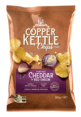 Copper Kettle Vintage Cheddar & Red Onion Potato Chips